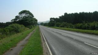 The 25 year old was hit on the A64 through Sherburn in North Yorkshire