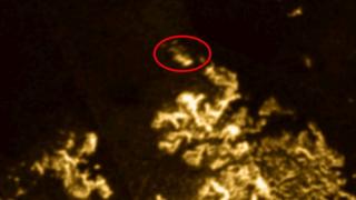 Transient island in Ligeia Mare