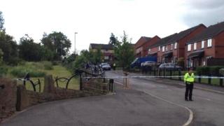 Police cordon in Manor