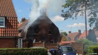 House fire on Heronswood Road, Welwyn Garden City
