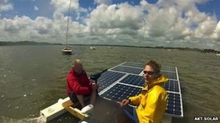 Simon Milward on boat