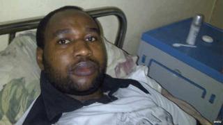 Mubarak Bala in his bed at a hospital in Kano state, Nigeria - 24 June 2014