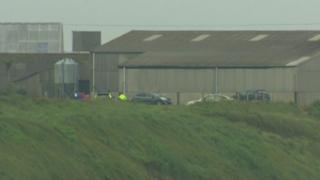 The scene of the fatal crash, involving three vehicles, near Ballyhornan village