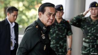 Army commander Gen Prayuth Chan-ocha in Bangkok. 13 June 2014