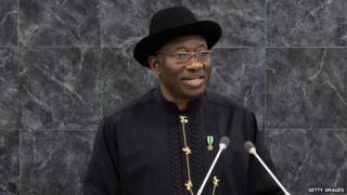 Nigerian President Goodluck Jonathan