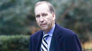 Patrick Rock on his way to a cabinet meeting at Downing Street (15 Jan 2013)