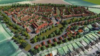 Artist impression of proposed development in Malton, North Yorkshire