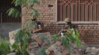 Pakistani troops during house to house search in Miranshah, 30 June 2014