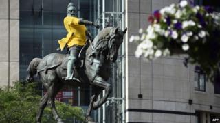 Black Prince in yellow jumper