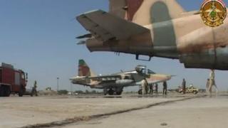 Fighter aircraft, from online video