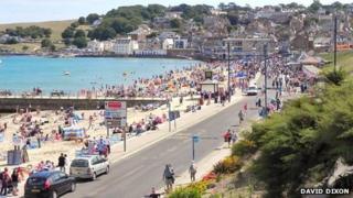Beach and Shore Road, Swanage