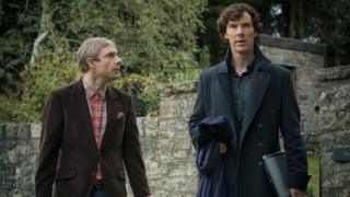 Benedict Cumberbatch and Martin Freeman in Sherlock