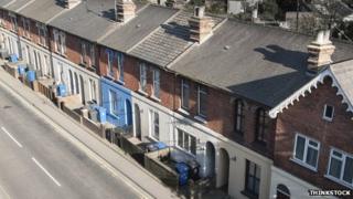 row of terraced houses