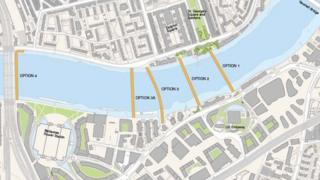 Transport for London's proposed Thames river crossing for Nine Elms