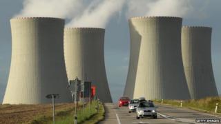 Cooling towers at the Russian-designed Temelin nuclear power station, Czech Republic, 2011