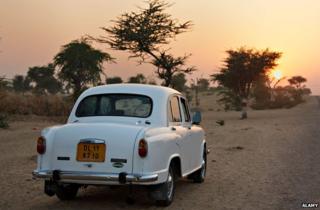 Ambassador car in Rajasthan