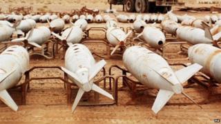 Rockets with chemical agents at Muthanna. File photo