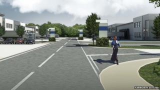 Artists impression of Daw Mill site