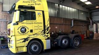 The stolen lorry