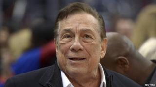 LA Clippers owner Donald Sterling at a basketball game in LA, California on 10 January 2014