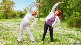 Women exercising