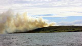 Wildfire on Scoraig peninsula