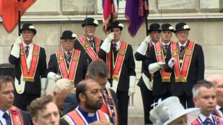 A service was held at the Cenotaph in the grounds of Belfast City Hall