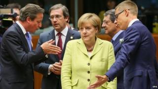 EU leaders at start of summit, 16 Jul 14