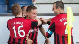 St Johnstone celebrate in Switzerland