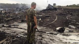 The crash site is in an area controlled by Ukraine's separatist rebels