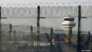 Air traffic control tower at Gatwick Airport