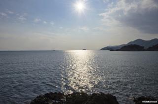 Sunset over the Seto Inland Sea, Japan