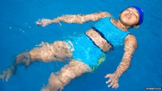 Child swimming