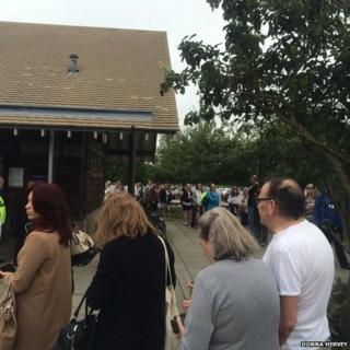 Queues at Babraham Road park and ride in Cambridge