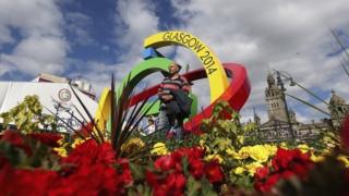 Glasgow 2014 logo in George Square