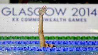 Swimmer in pool ahead of games