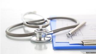 Stethoscope and paperwork
