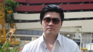 Singapore businessman Eric Ding Si Yang arrives at the state court for sentencing in Singapore on 24 July 2014.