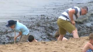 People on the beach
