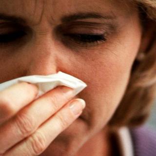 Woman with tissue