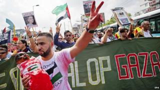 Gaza solidarity rally in Rotterdam, 27 July 14