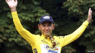 Tour de France winner Marco Pantani during the Tour de France in 1998