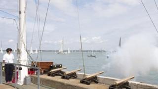 Royal Yacht Squadron cannon fire
