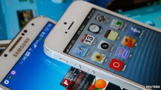 Apple iPhone and Samsung Galaxy