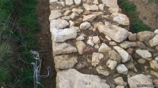 The foundations of the barn