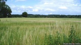 Farmland north of Papplewick Lane