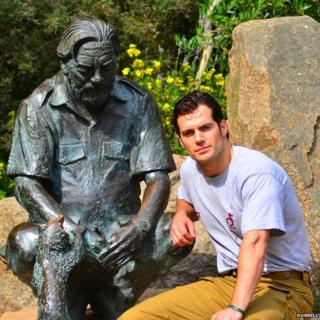 Henry Cavill at Durrell wildlife park. Pic: Durrell