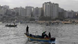 Palestinian fishermen in Gaza City return to sea during a 72-hour ceasefire - 11 August 2014