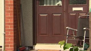 Two people were in the house when the shots were fired on Monday evening