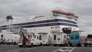 Vehicles waiting at Dover